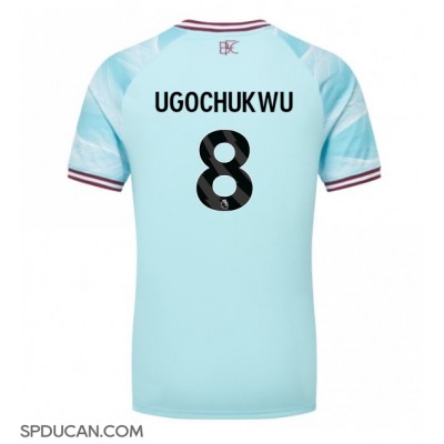 Muški Nogometni Dres Burnley Lesley Ugochukwu #8 Gostujuci 2025-26 Kratak Rukav Muški Nogometni Dres Burnley Lesley Ugochukwu #8 Gostujuci 2025-26 Kratak Rukav